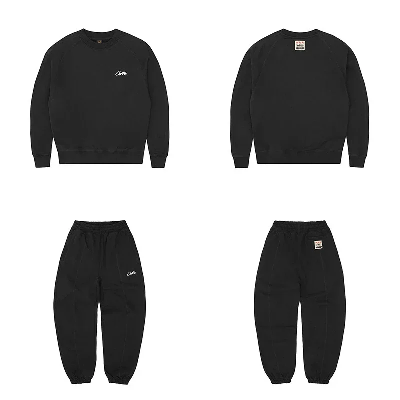 Carhartt WIP-Style Basic Sweatshirt and Sweatpants Set