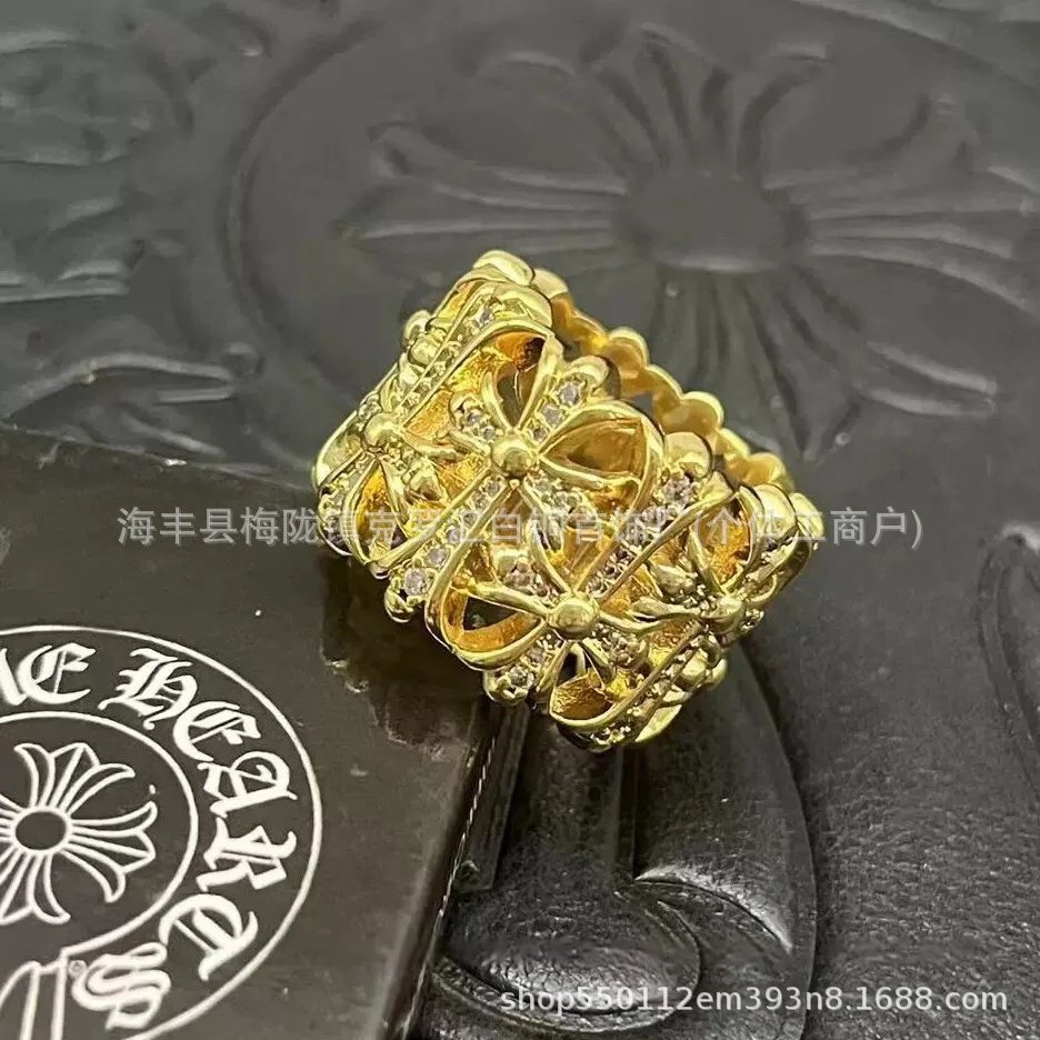 Chrome Hearts Ring — CJ 0026 gold white diamond colorway — USFans Spreadsheet photo