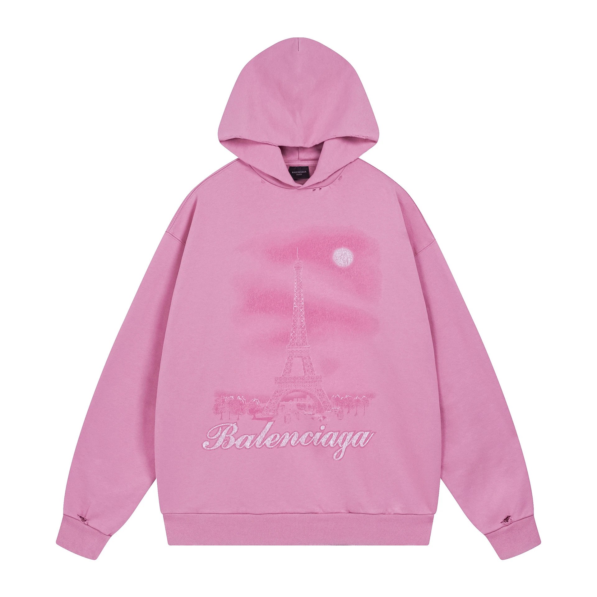Balenciaga Paris Moon Faded Hoodie — Pink colorway — USFans Spreadsheet photo