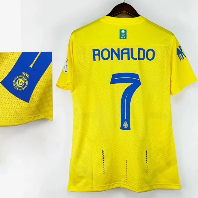 Al-Nassr CR7 Signature Jersey — Home fan version No. 7 armband colorway — USFans Spreadsheet photo