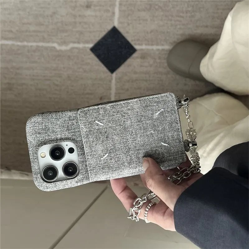 Maison Margiela Phone Case — Hand-stitched card slung-gray colorway — USFans Spreadsheet photo