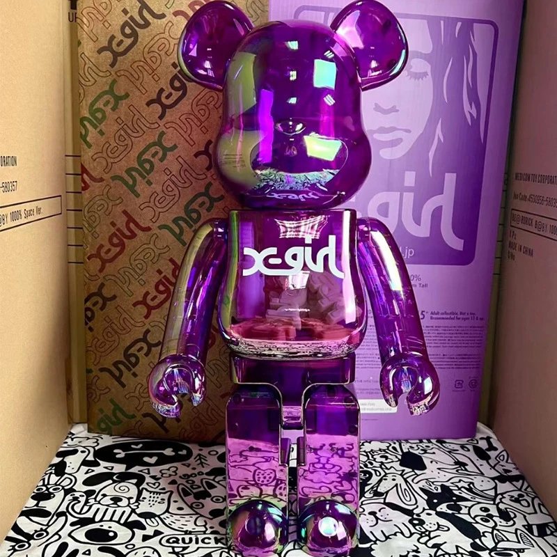 Unique Medium BearBrick — X-girl purple colorway — USFans Spreadsheet photo