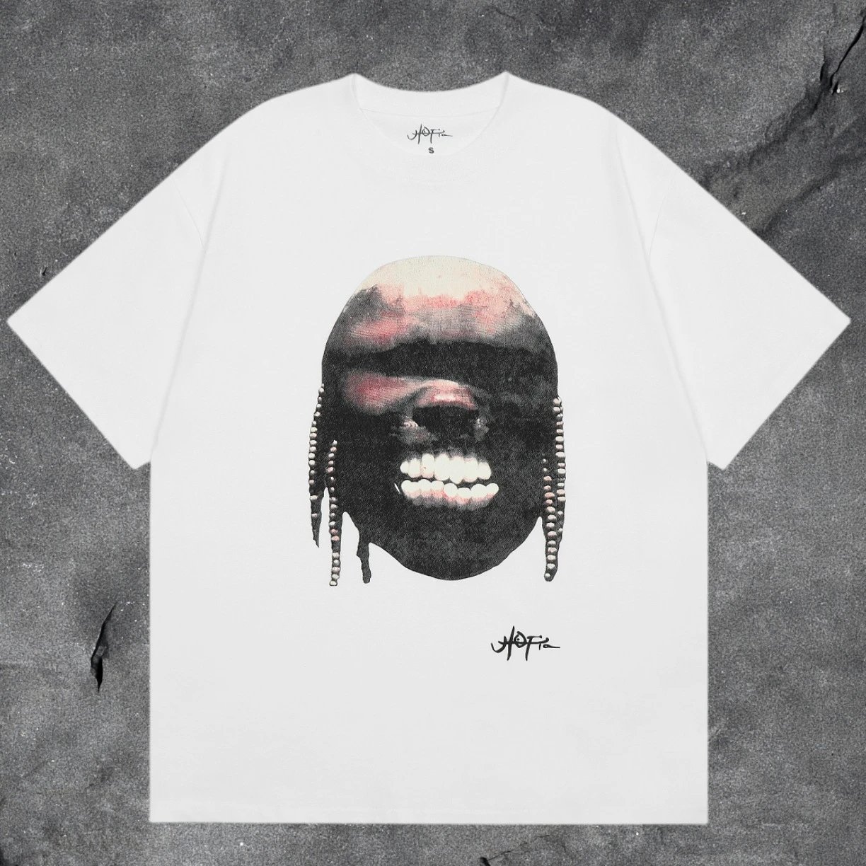 Travis Scott Utopia T-Shirt — White T120 colorway — USFans Spreadsheet photo