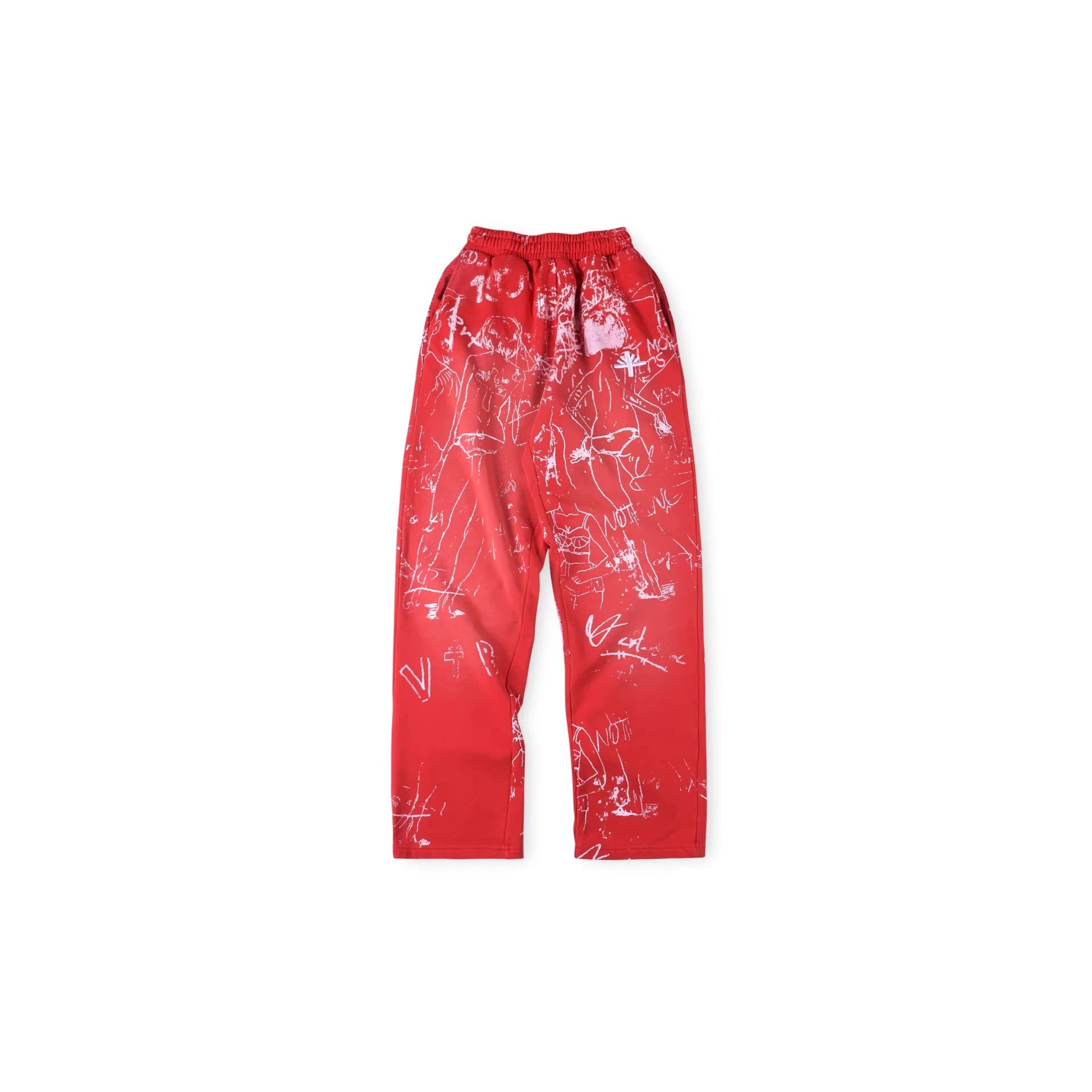 25FW欧美高街Vertabraesweatpants立体字母休闲卫衣洗水破洞裤 3
