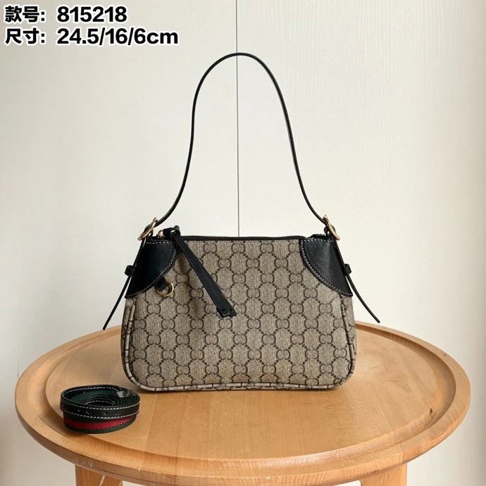 Gucci GG Emblem Bag — Black small size 24.5*16*6 CM colorway — USFans Spreadsheet photo
