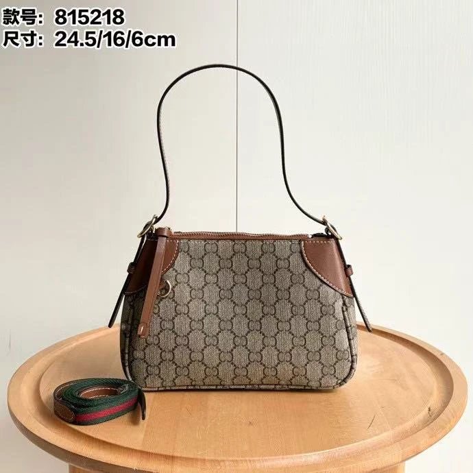 Gucci GG Emblem Bag — Brown small size 24.5*16*6 CM colorway — USFans Spreadsheet photo