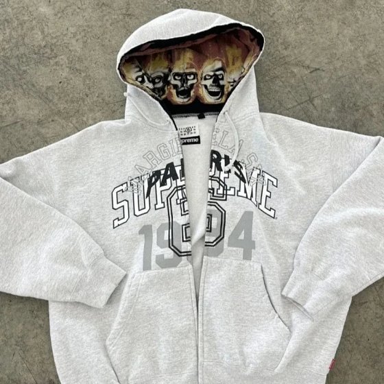【 DX56-9 】 Zipper cardigan New 1994 English Printed Hoodie