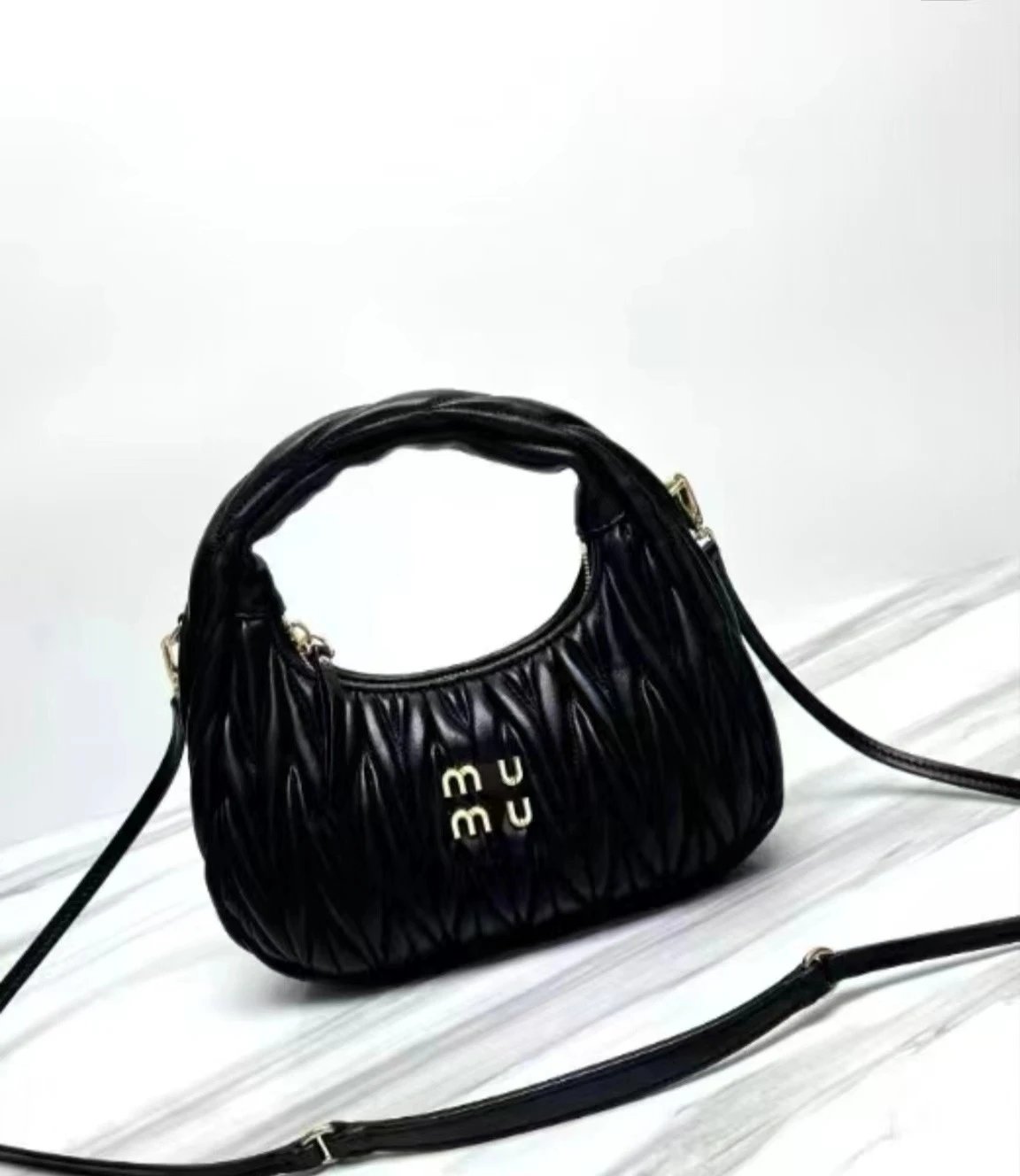 Miu miu Bag — Black [Original logo Comes with a gift box】 colorway — USFans Spreadsheet photo