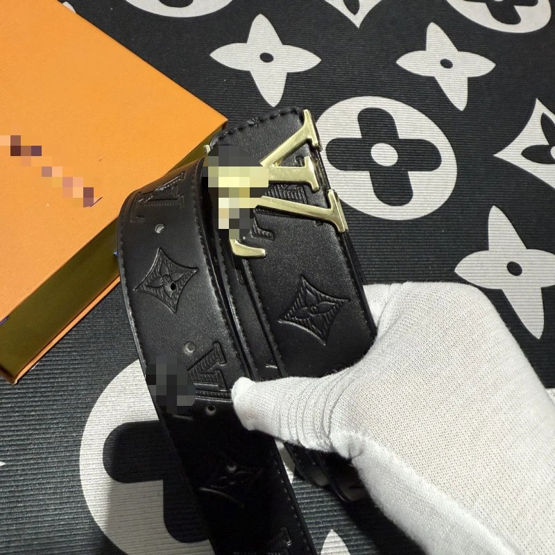 Cheap Budget LV Belt — Black Big Flower Gold Buckle [No Gift Box】 colorway — USFans Spreadsheet photo