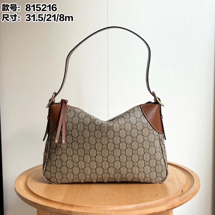 Gucci GG Emblem Bag — Brown, medium size 31.5*21*8 CM colorway — USFans Spreadsheet photo
