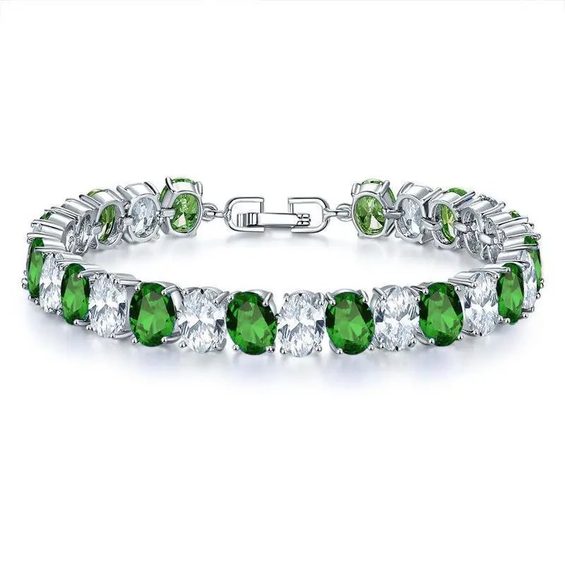 Random Bracelet — KSB00068 Platinum with Green Diamonds colorway — USFans Spreadsheet photo