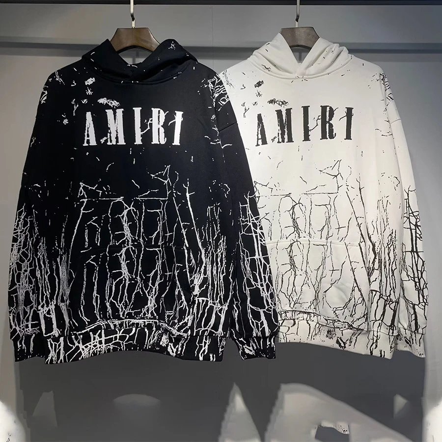 AMIRI卫衣合集美潮字母印花360克毛圈男宽松休闲连帽卫衣 2