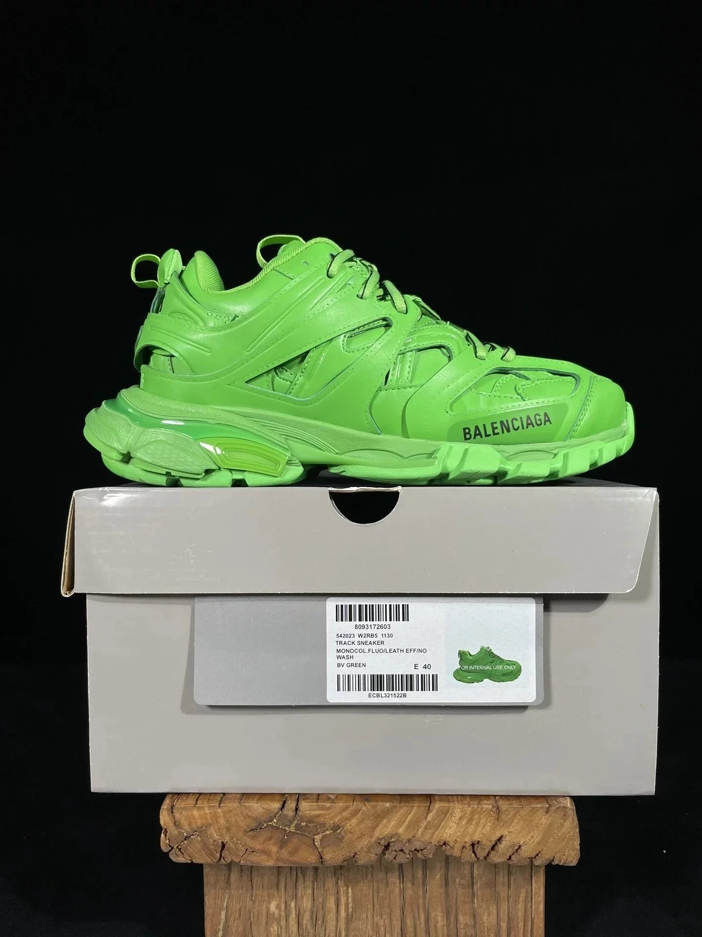 Balenciaga Track Sneakers — Three generations of BV green 51130 colorway — USFans Spreadsheet photo