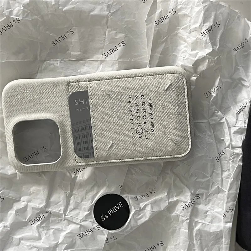 Maison Margiela Phone Case — Calendar hand stitching card bag-white colorway — USFans Spreadsheet photo