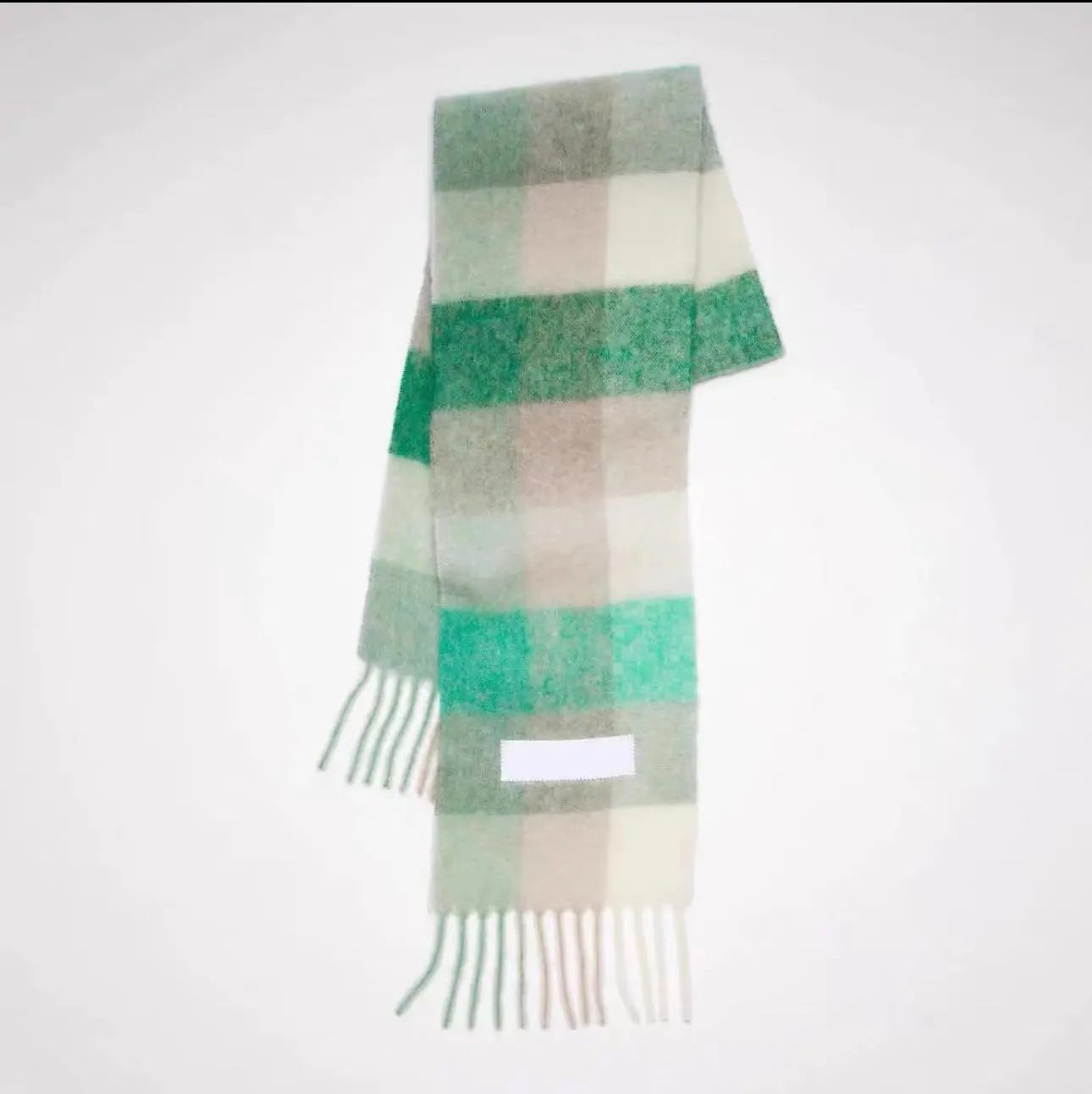 Acne Studios Scarf — Green and white colorway — USFans Spreadsheet photo