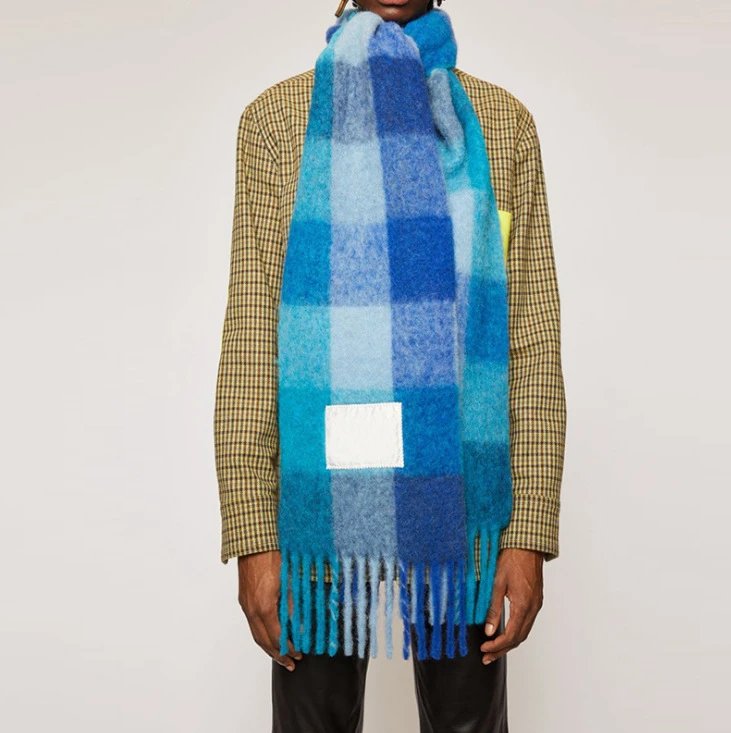Acne Studios Scarf — Sapphire blue colorway — USFans Spreadsheet photo
