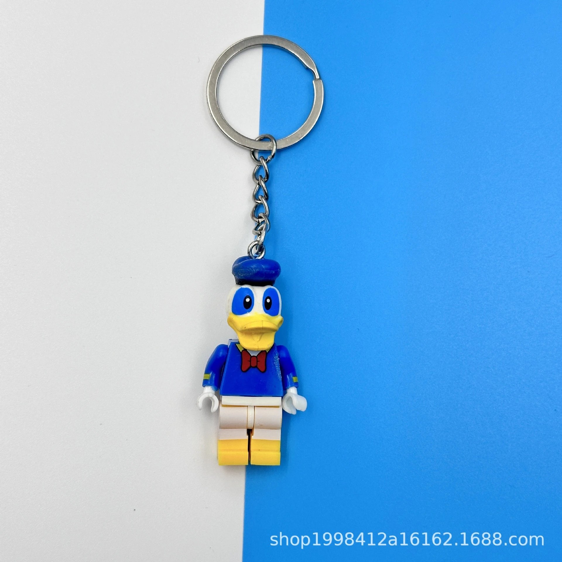 Lego Keychain Pendants — Building block keychain, Donald Duck, blue colorway — USFans Spreadsheet photo