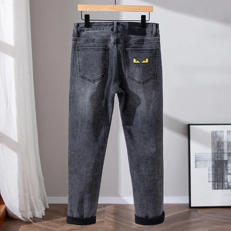 Fendi Bag Bugs Series Straight-Leg Jeans