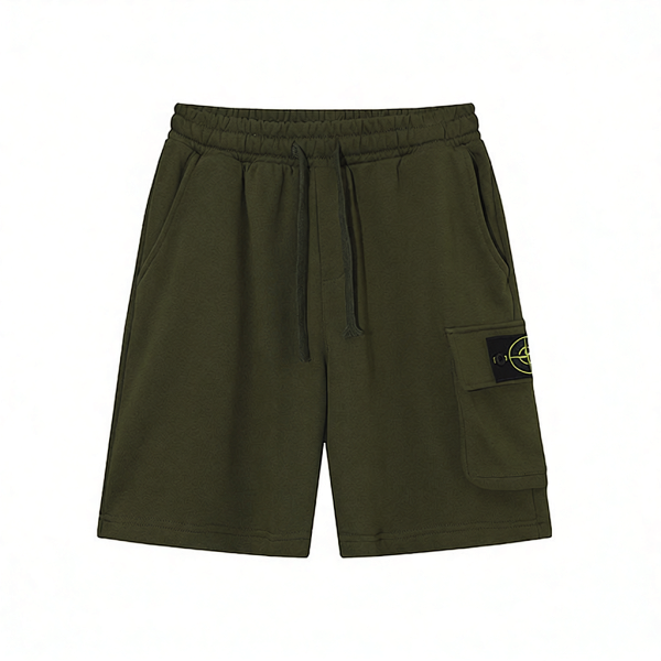 A Collection of Stone Island-Style Shorts and Sweatpants