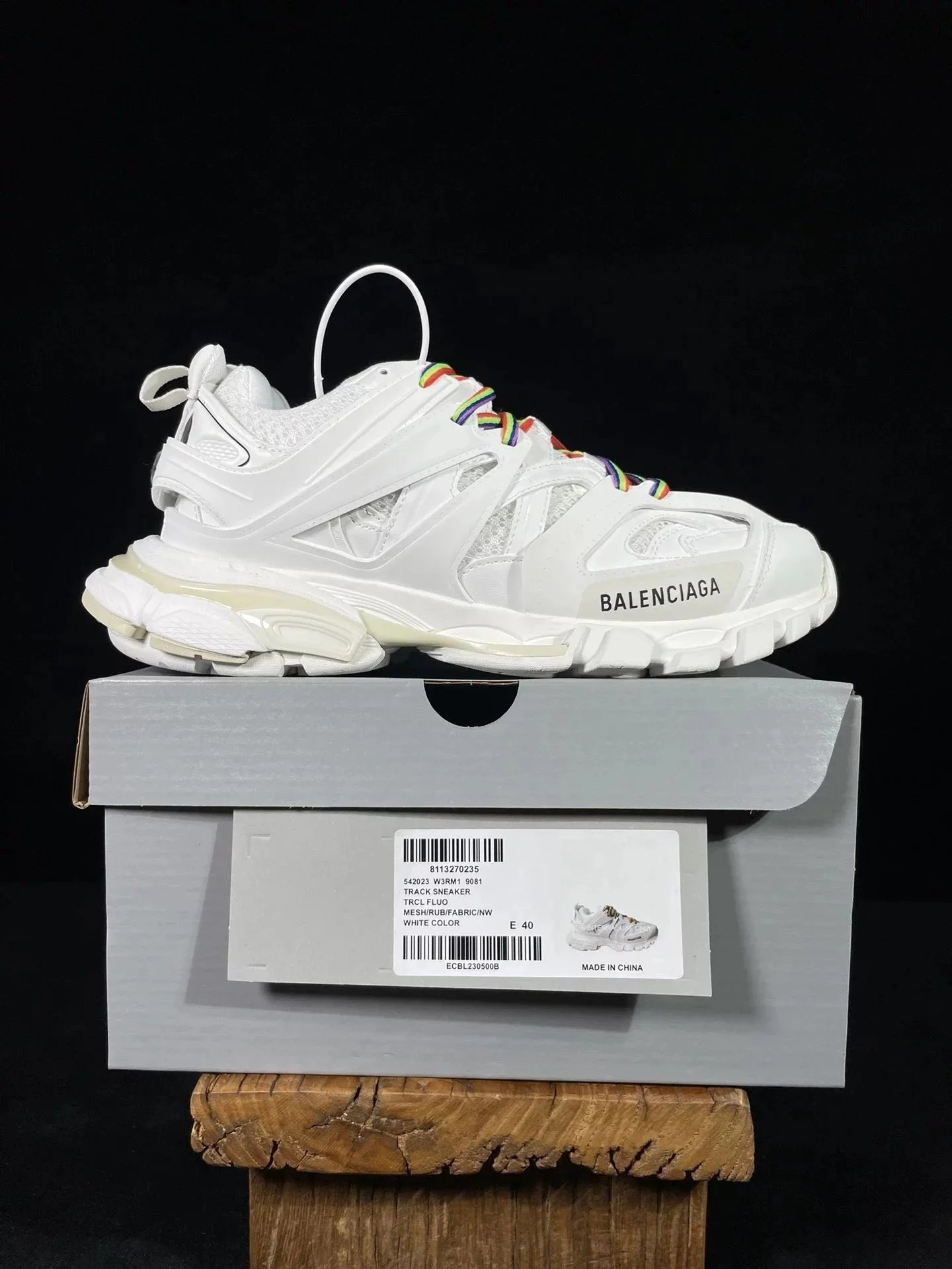 Balenciaga Track Sneakers — Three generations of white ribbon 19081 colorway — USFans Spreadsheet photo