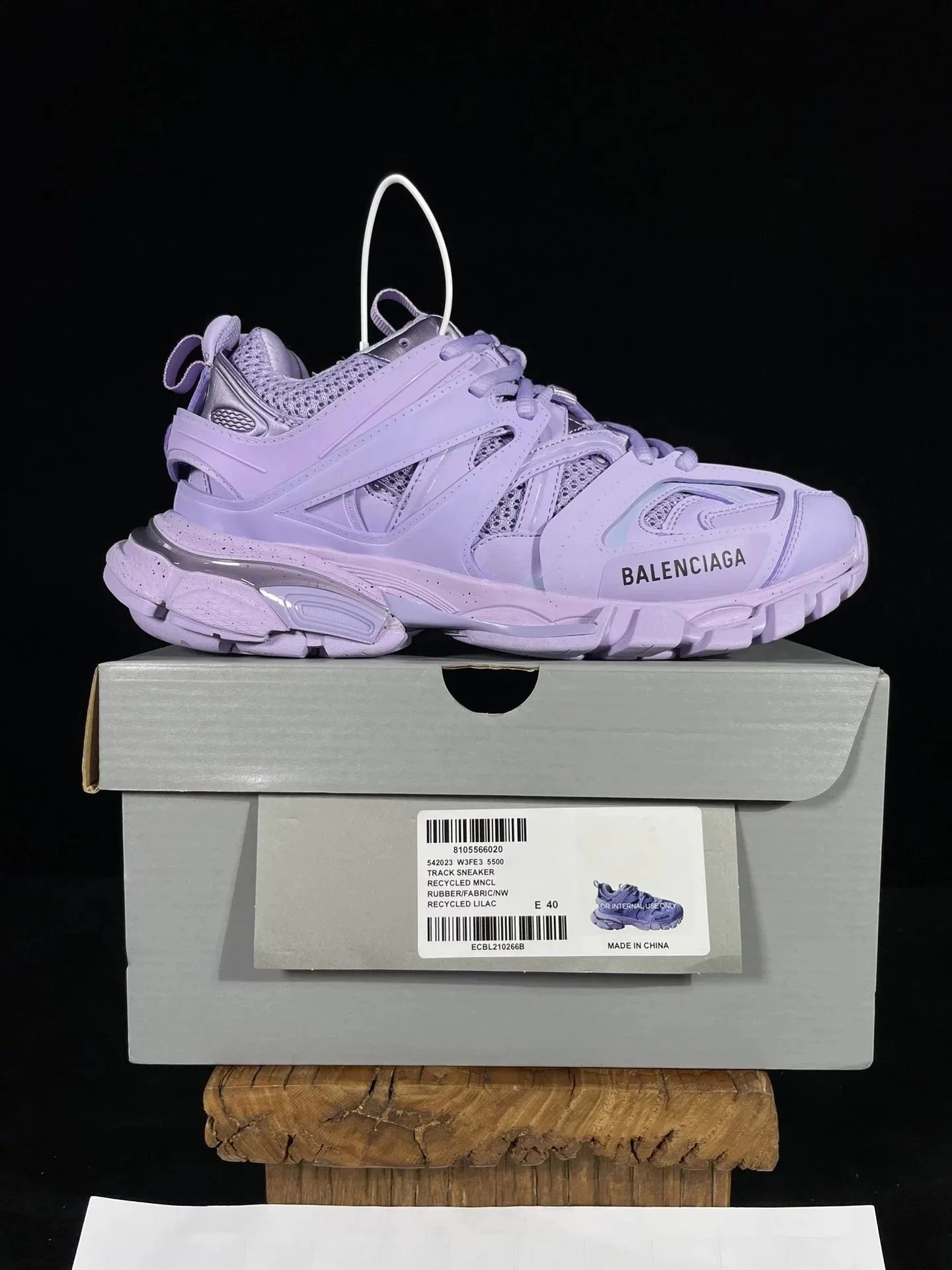 Balenciaga Track Sneakers — Three generations of lilac purple 35500 colorway — USFans Spreadsheet photo