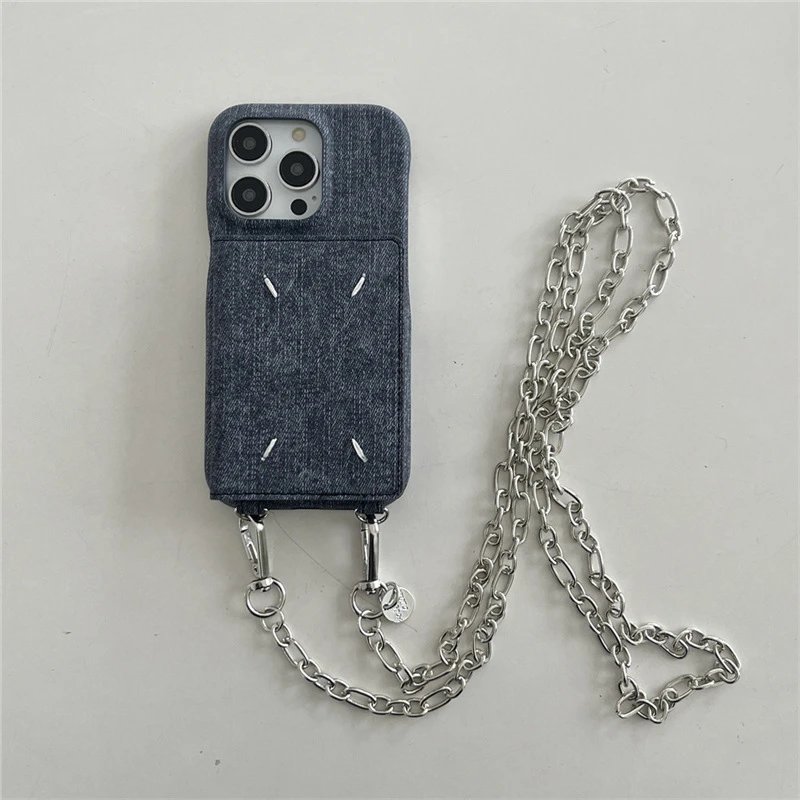 Maison Margiela Phone Case — Hand-stitched card slung-blue colorway — USFans Spreadsheet photo