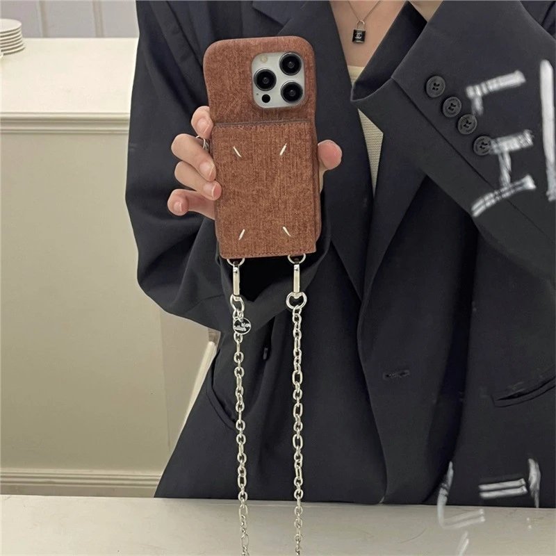 Maison Margiela Phone Case — Hand-stitched card slung-dark brown colorway — USFans Spreadsheet photo
