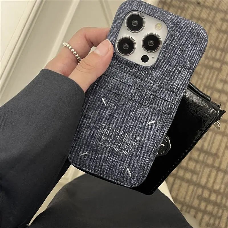 Maison Margiela Phone Case — Calendar hand-stitched thread card holder – Blue colorway — USFans Spreadsheet photo