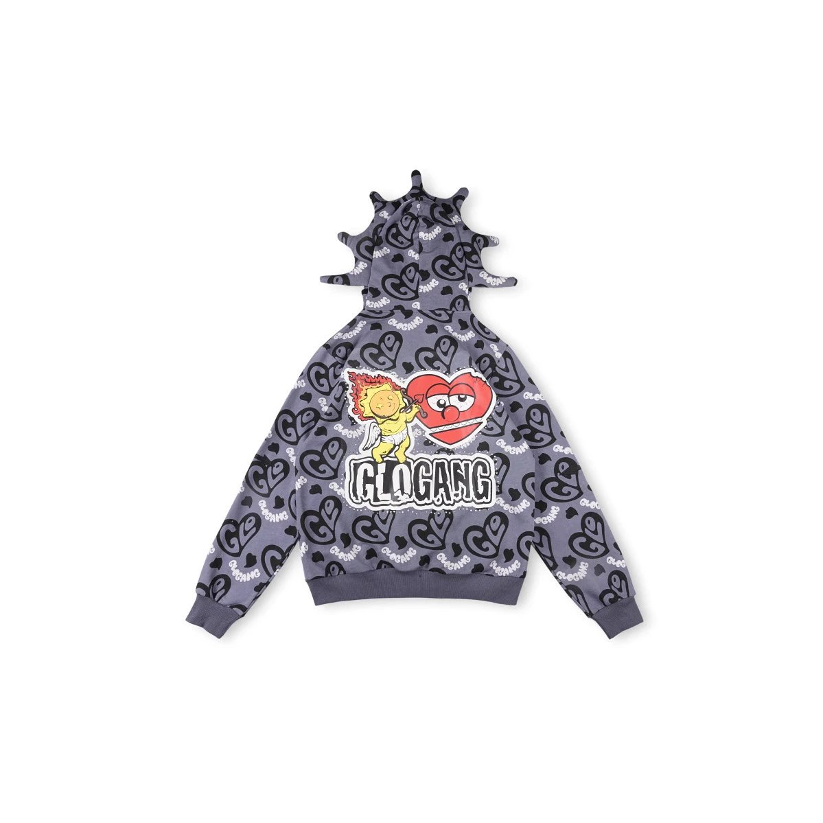 25FW嘻哈街头ZipHoodieGlo卡通印花男女迷彩拉链卫衣 4