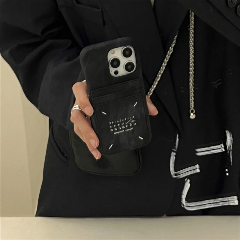 Maison Margiela Phone Case — Calendar hand-stitched thread card holder – black colorway — USFans Spreadsheet photo