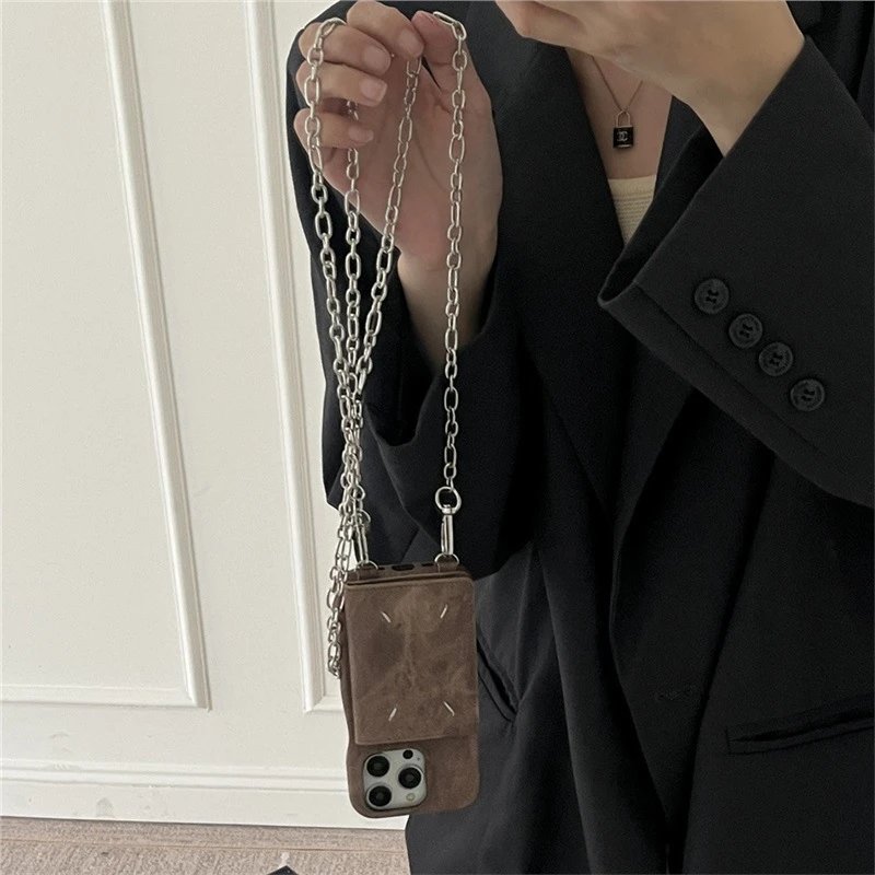 Maison Margiela Phone Case — Hand-stitched card slung-light brown colorway — USFans Spreadsheet photo