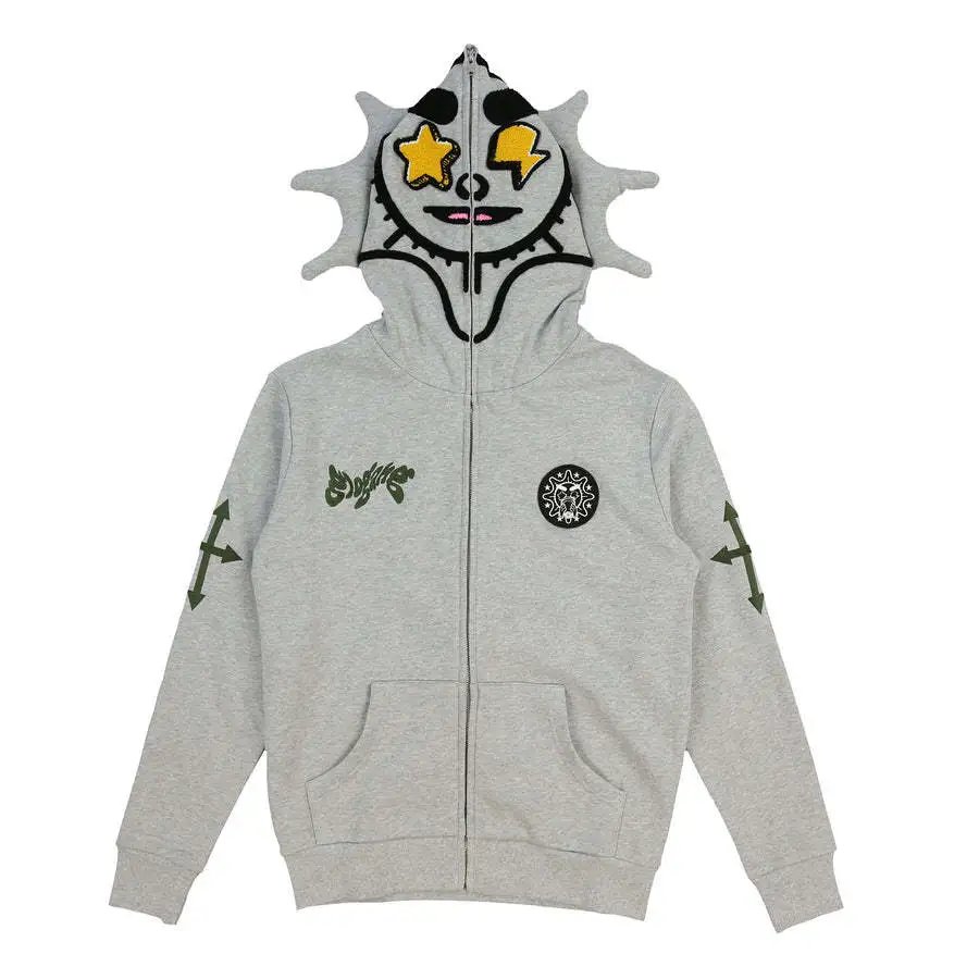 Glo Full Zip-Up Hoodie — LL 3 Polyester printing is not pure cotton colorway — USFans Spreadsheet photo
