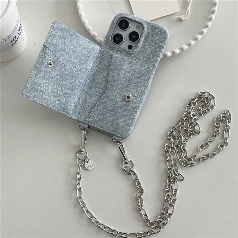 Maison Margiela Phone Case — Hand stitching card slung-light blue colorway — USFans Spreadsheet photo