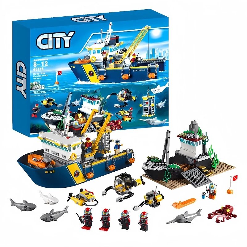 City High-Speed Passenger Train — 66115-Deep Sea Adventure Exploration Vessel-About 1.5 KG colorway — USFans Spreadsheet photo