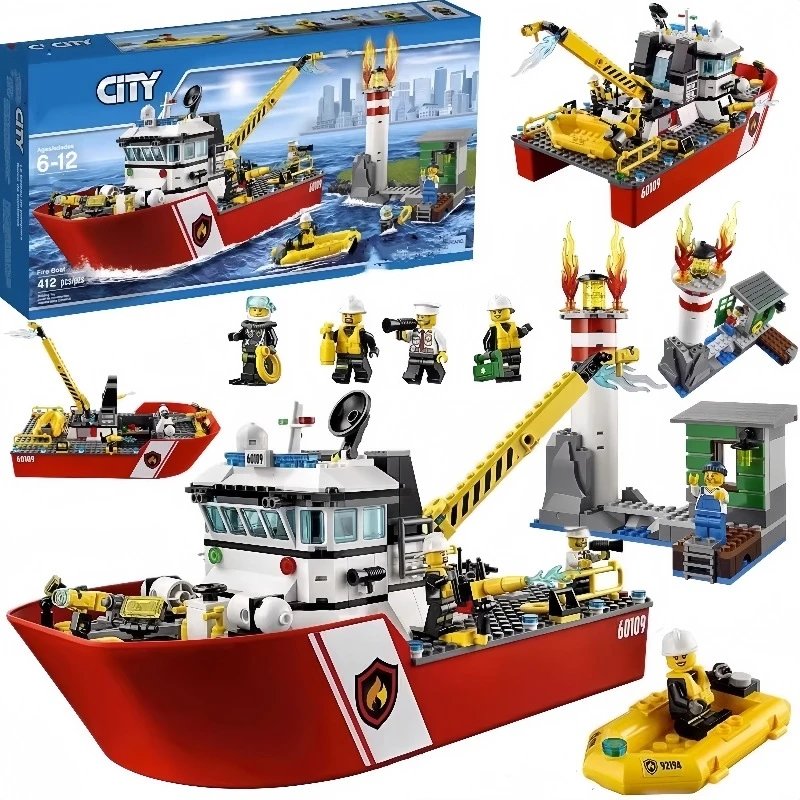 City High-Speed Passenger Train — 66116-Marine rescue fireboat-approx.1.5 KG colorway — USFans Spreadsheet photo