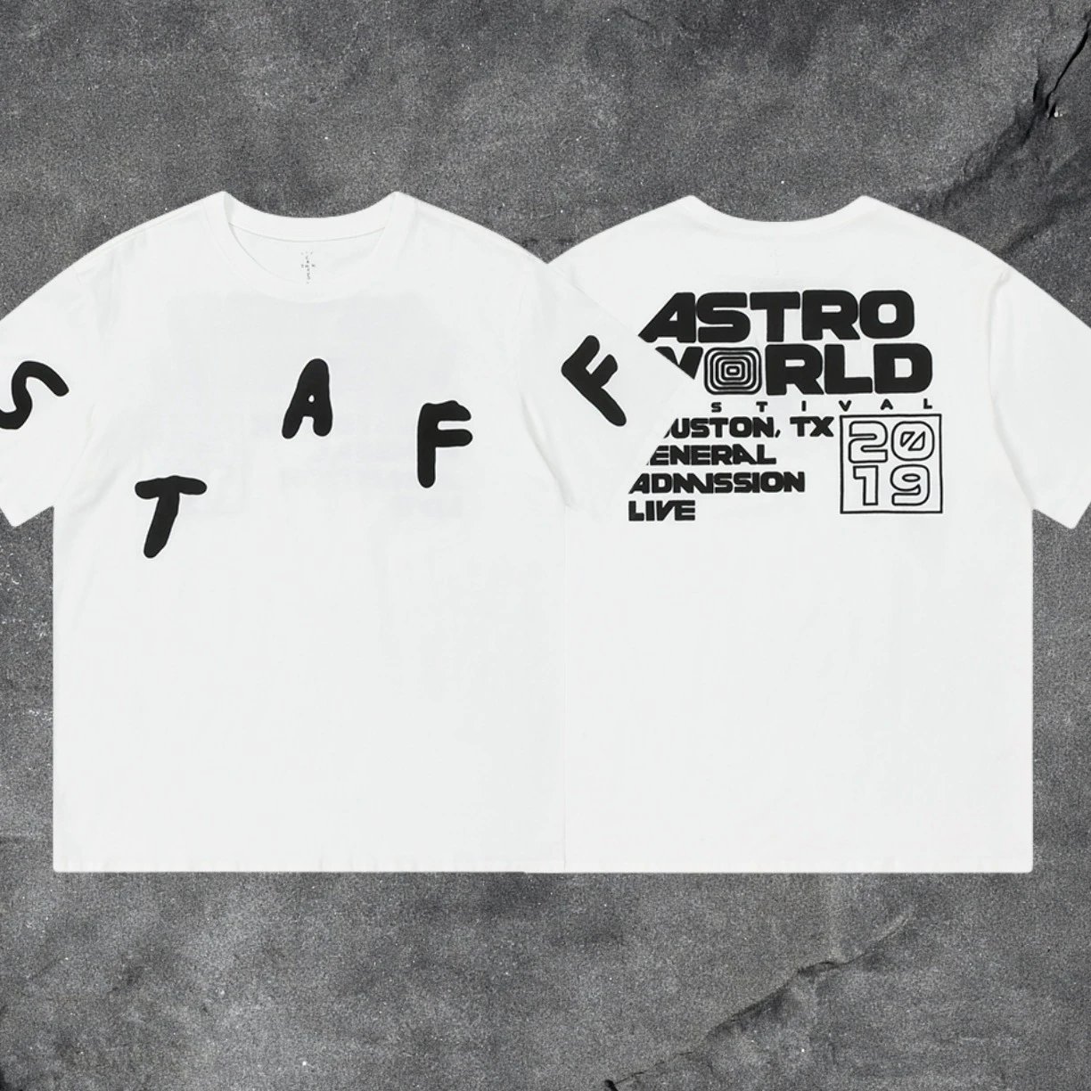 Travis Scott Utopia T-Shirt — White T109 colorway — USFans Spreadsheet photo