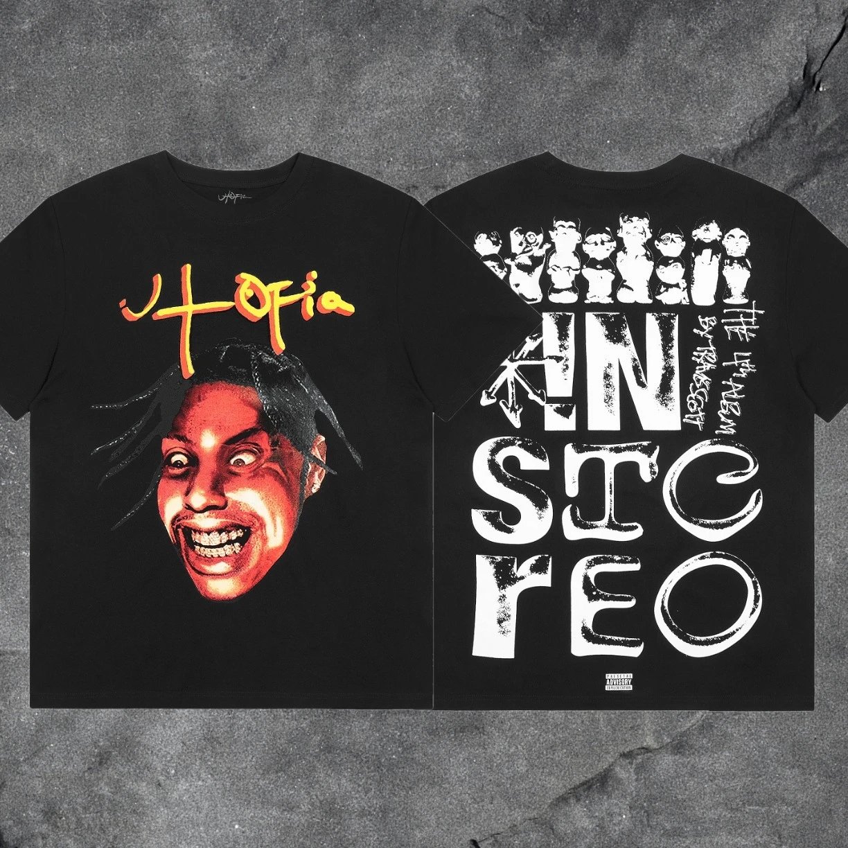 Travis Scott Utopia T-Shirt — Black, Model 3201 colorway — USFans Spreadsheet photo