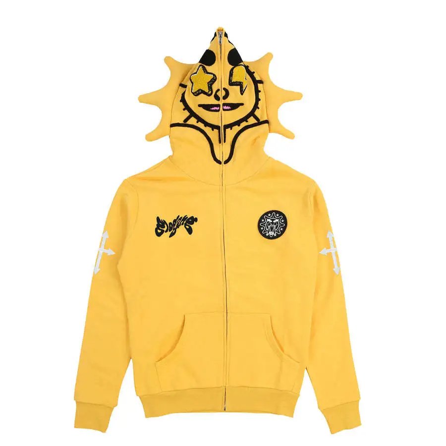 Glo Full Zip-Up Hoodie — LL 44 Polyester printing is not pure cotton colorway — USFans Spreadsheet photo