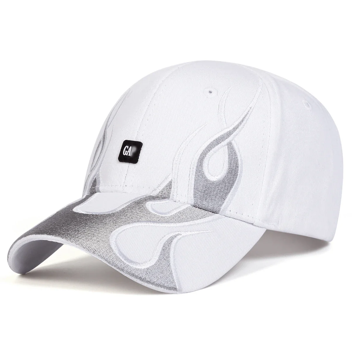 GM Flame Embroidered Curved Brim Baseball Cap
