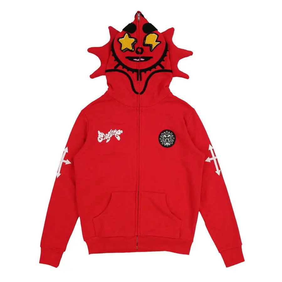 Glo Full Zip-Up Hoodie — LL 10 Polyester printing is not pure cotton colorway — USFans Spreadsheet photo