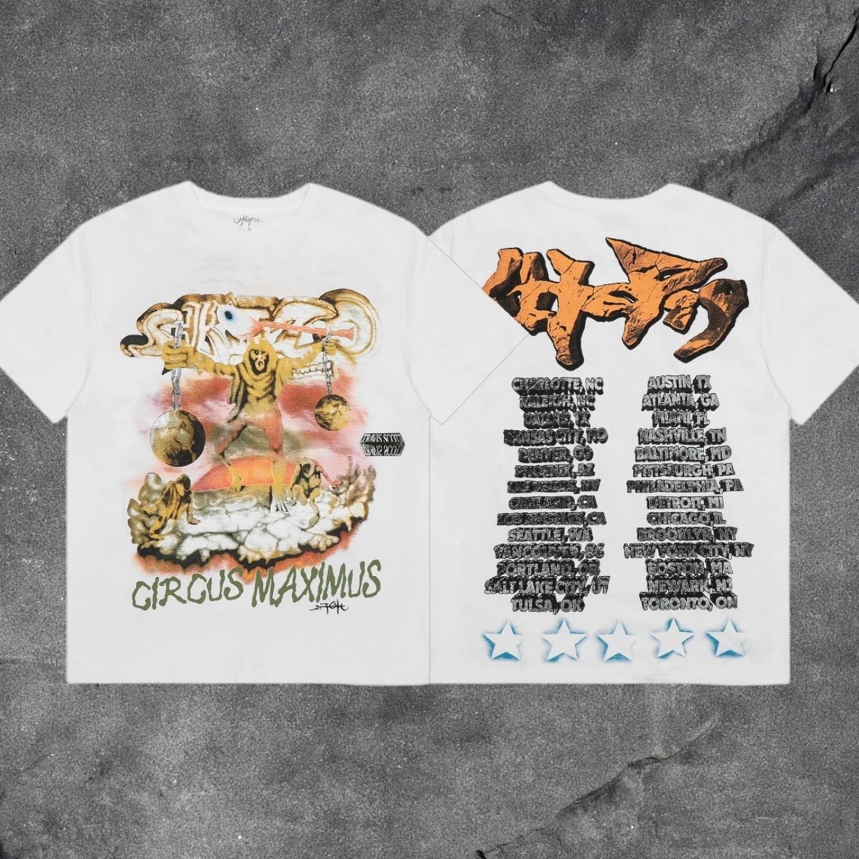 Travis Scott Utopia T-Shirt — White 3173 colorway — USFans Spreadsheet photo