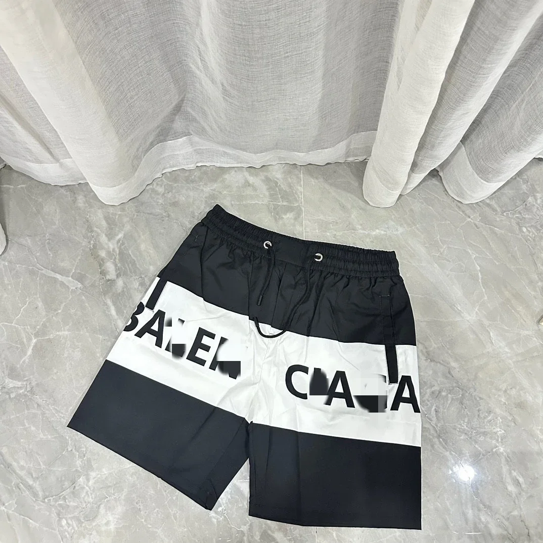Balenciaga Contrast-Color Lettering Beach Shorts - rep szorty