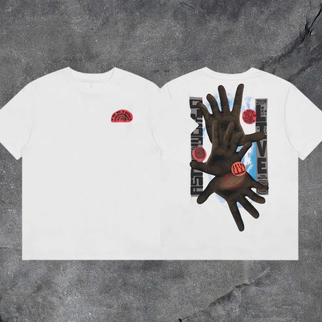 Travis Scott Utopia T-Shirt — White 3149 colorway — USFans Spreadsheet photo