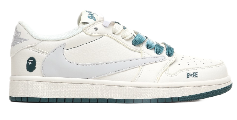 Gucci x Nike Air Jordan 1 Low 'Green' Sneakers - 28
