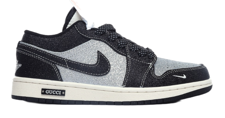 Gucci x Nike Air Jordan 1 Low 'Green' Sneakers - 12