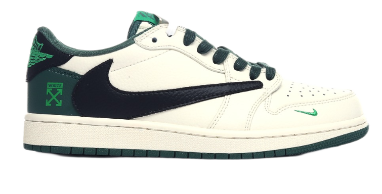 Gucci x Nike Air Jordan 1 Low 'Green' Sneakers - 6