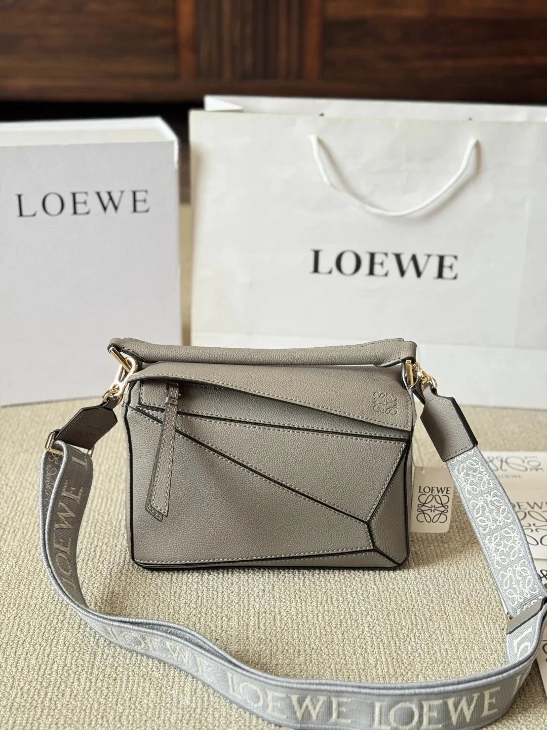Loewe Flamenco Drawstring Backpack Olive Green - 38