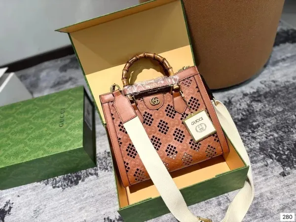 Gucci GG Marmont Striped Canvas Tote Bag Multicolor - 33