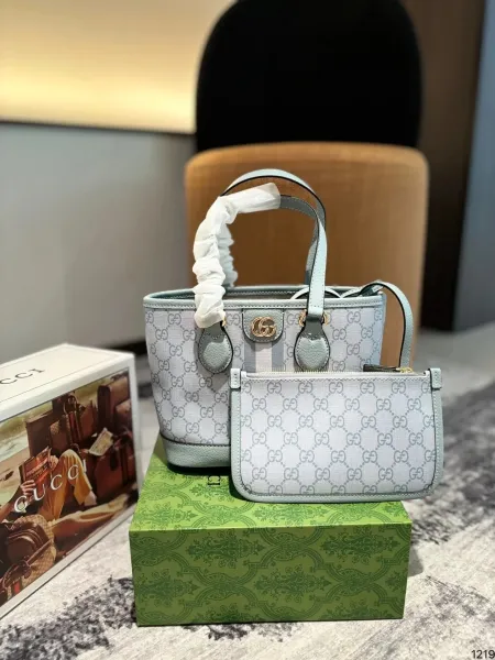 Gucci GG Marmont Striped Canvas Tote Bag Multicolor - 26