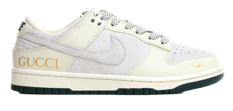 Gucci x Nike Air Jordan 1 Low 'Green' Sneakers - 23